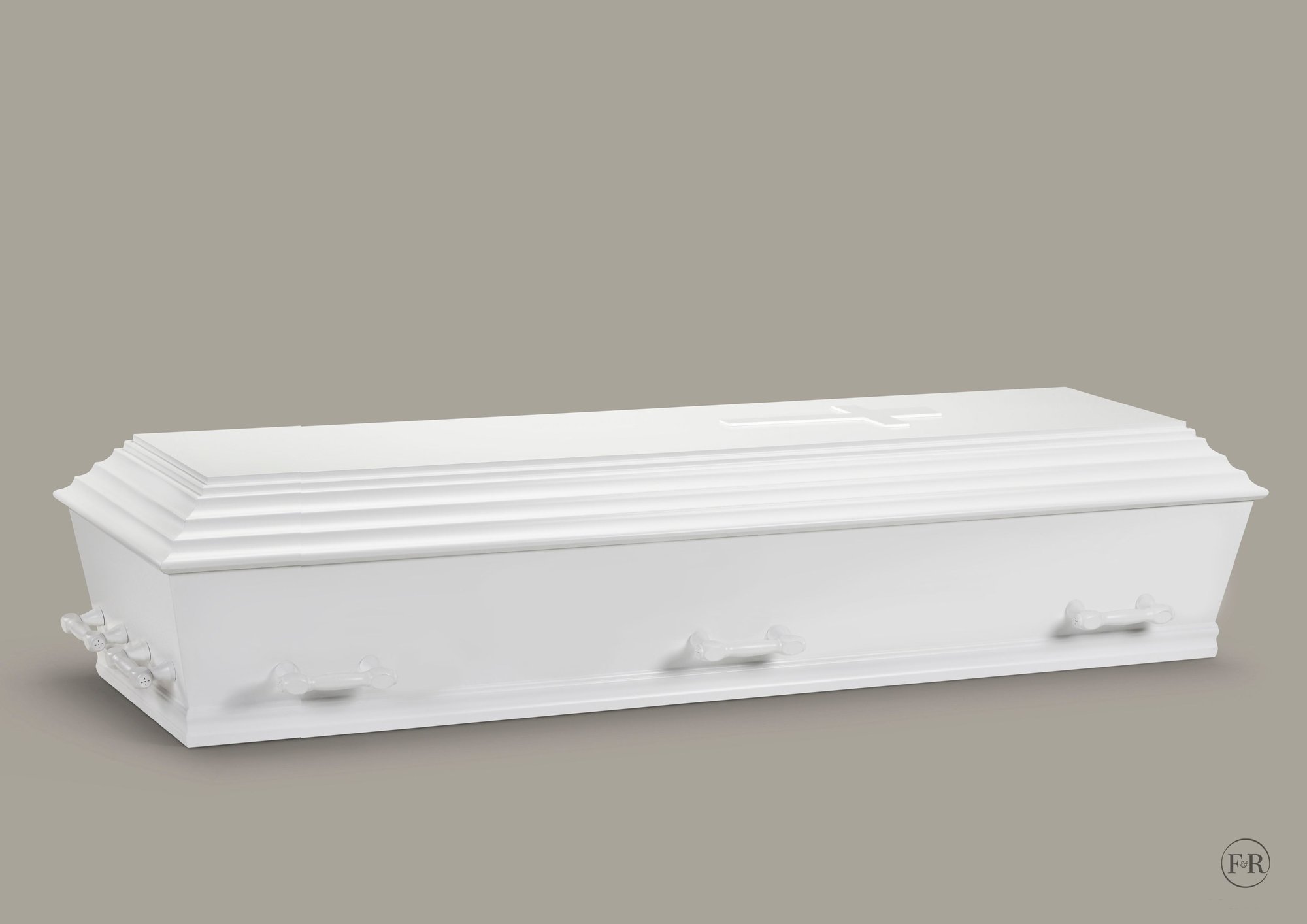 Bedemand og begravelsesforretning – kiste inkl. polstring, pude og dyne