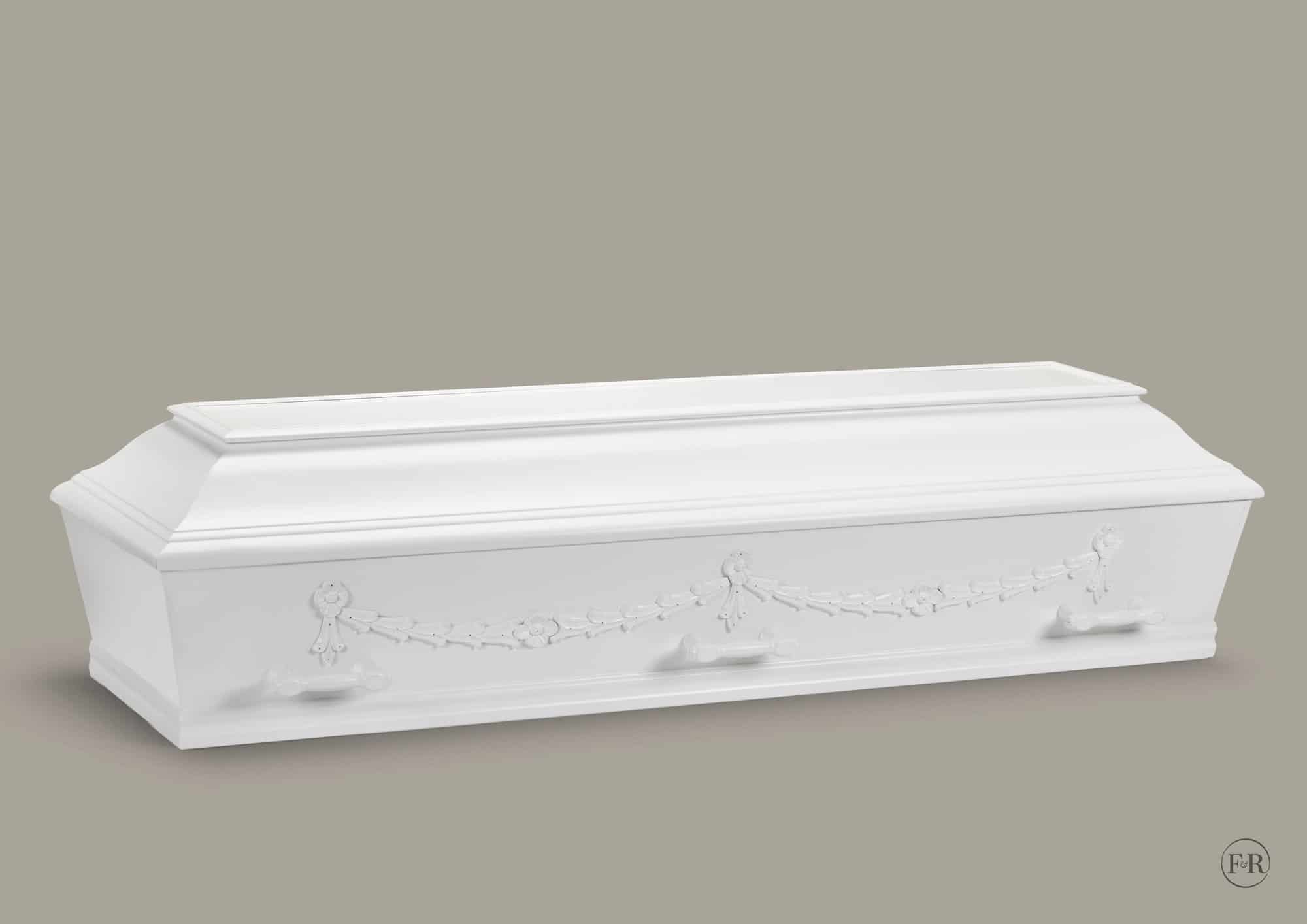 Begravelses kiste guirlande inkl polstring, pude og dyne